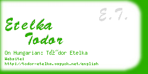 etelka todor business card